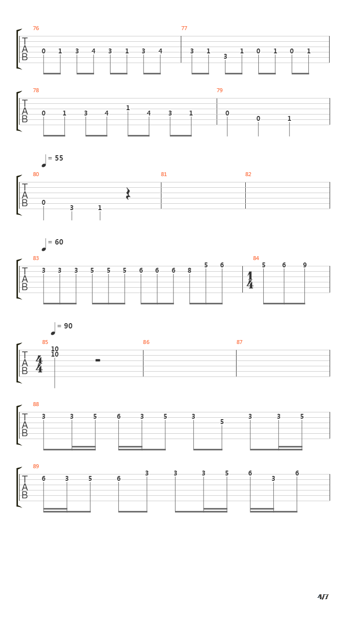 加勒比海盗(Pirates Of The Caribbean)吉他谱