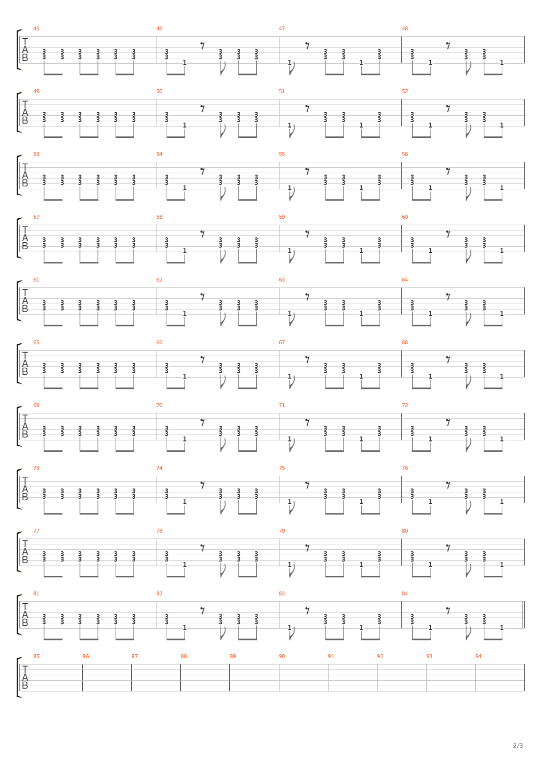 Eraser吉他谱