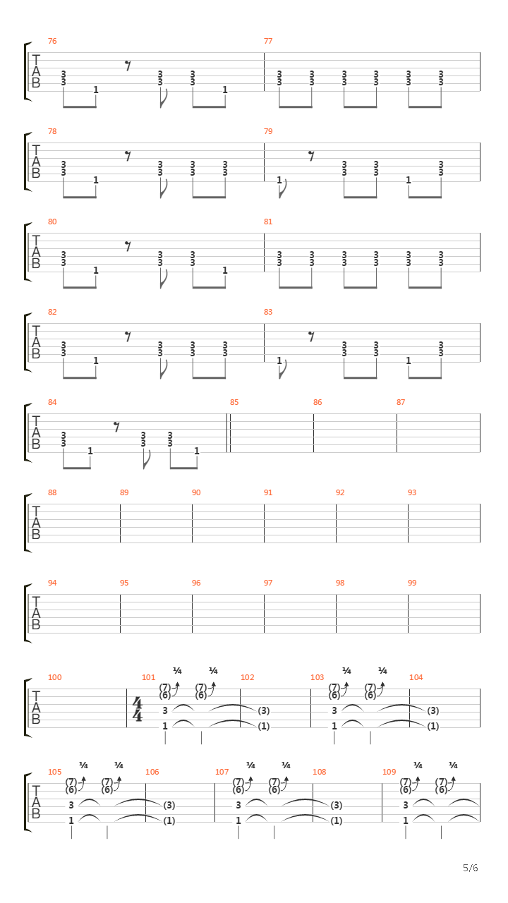 Eraser吉他谱