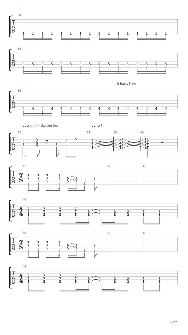 March Of The Pigs吉他谱