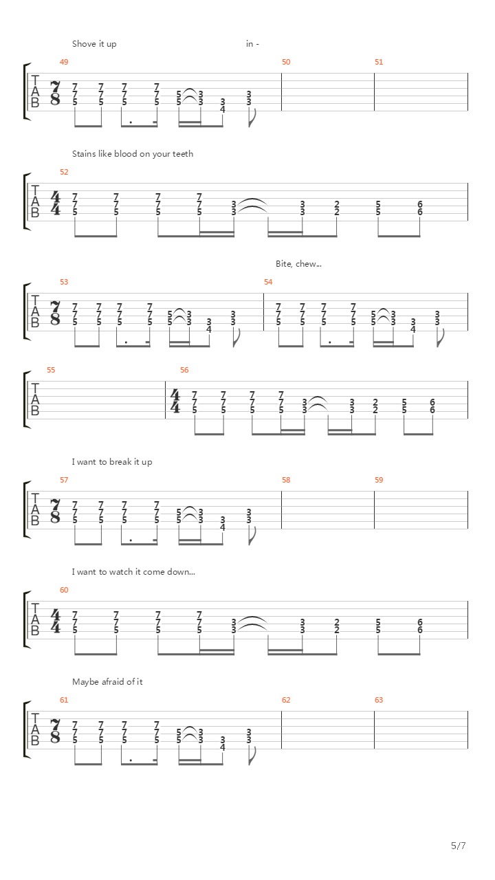 March Of The Pigs吉他谱