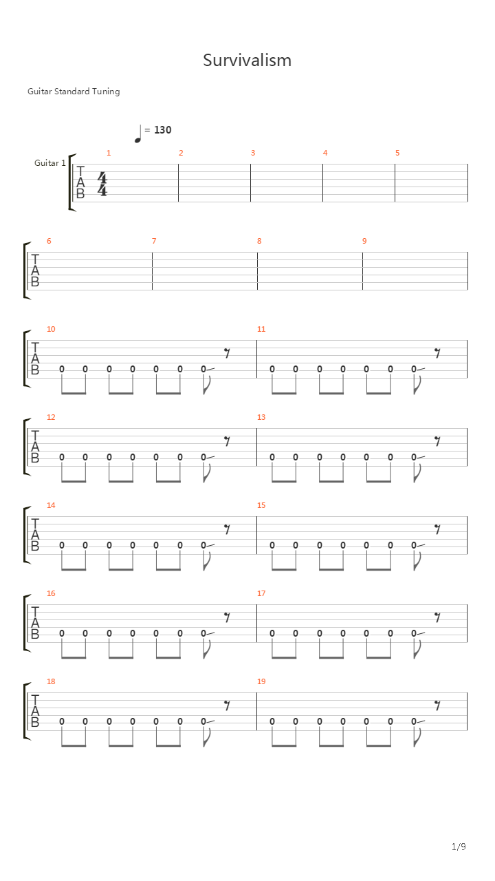 Survivalism吉他谱