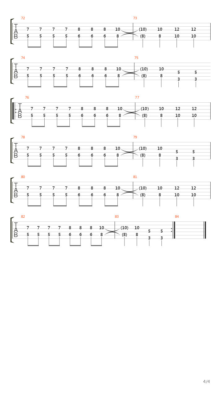 The Fragile吉他谱