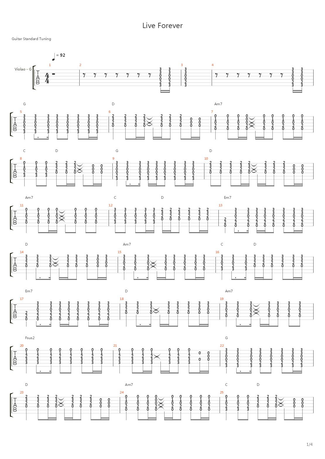 Forever吉他谱