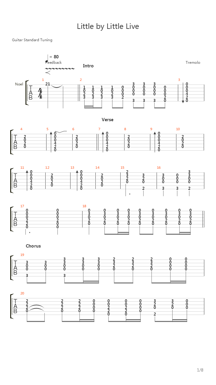 Little By Little吉他谱