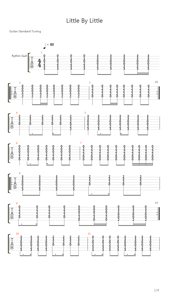 Little By Little吉他谱