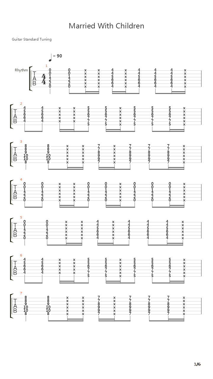 Married With Children吉他谱