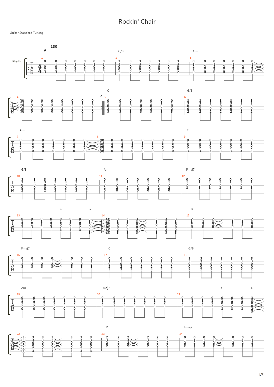 Rockin Chair吉他谱