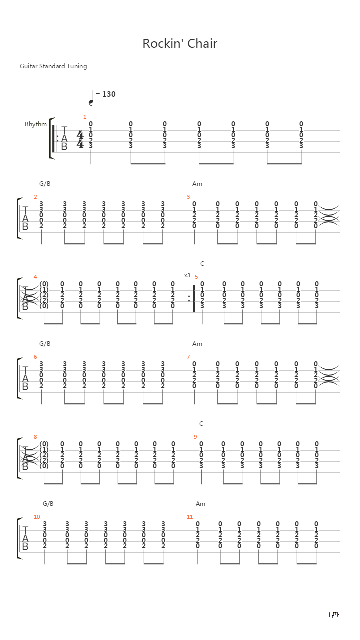 Rockin Chair吉他谱