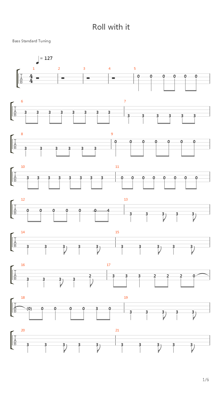 Roll With It吉他谱