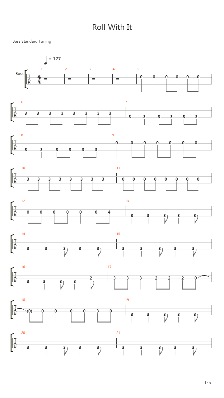 Roll With It吉他谱