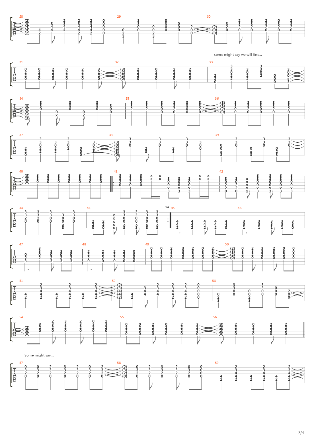 Some Might Say吉他谱