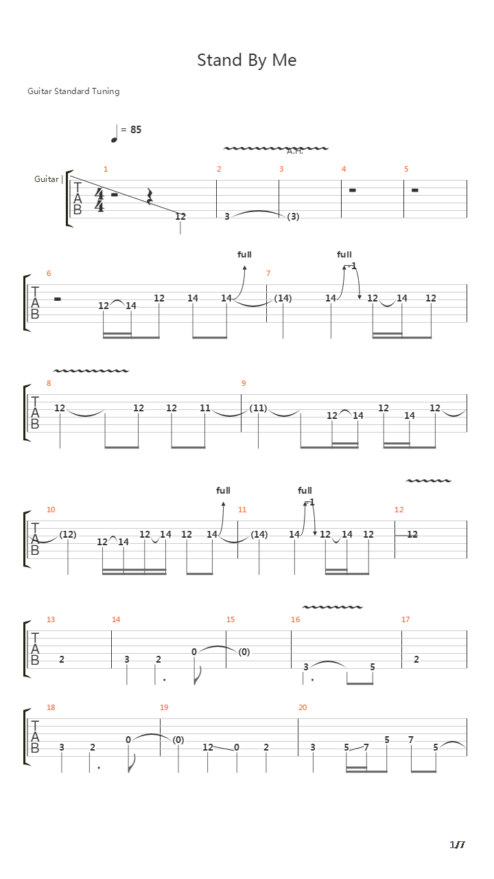 Stand By Me吉他谱