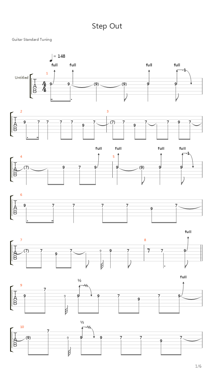 Step Out吉他谱