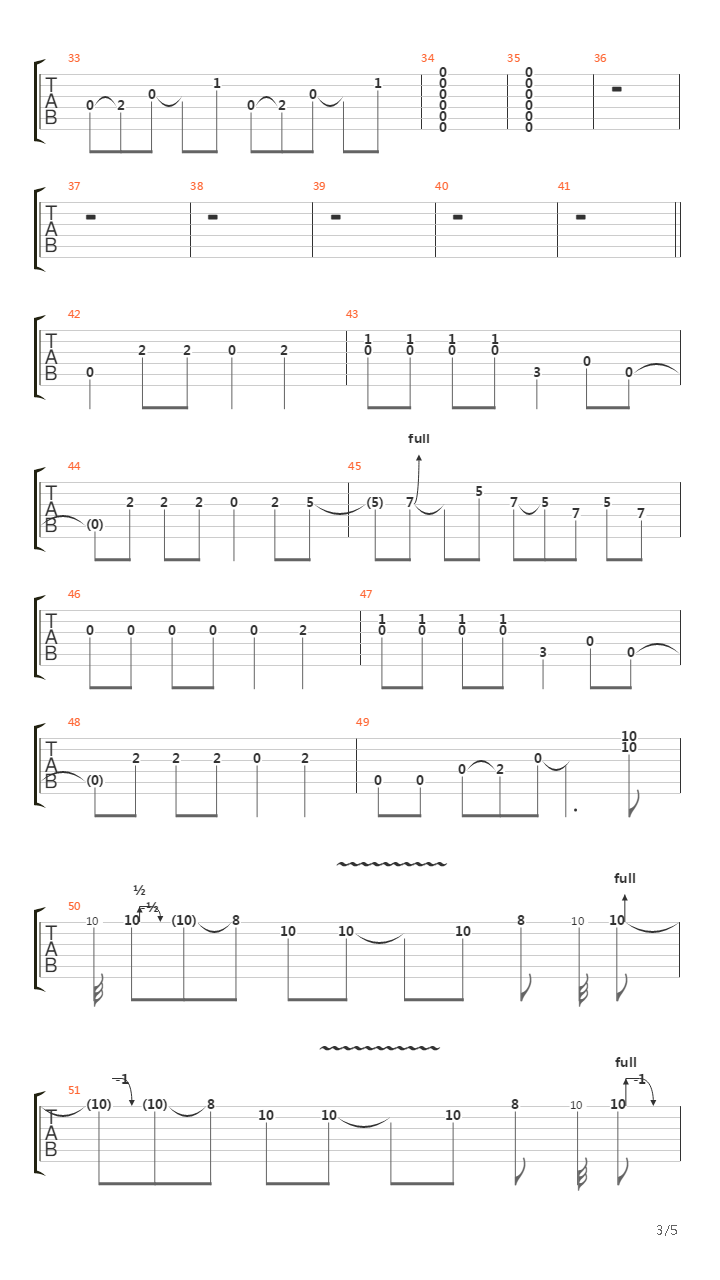 Swamp Song吉他谱