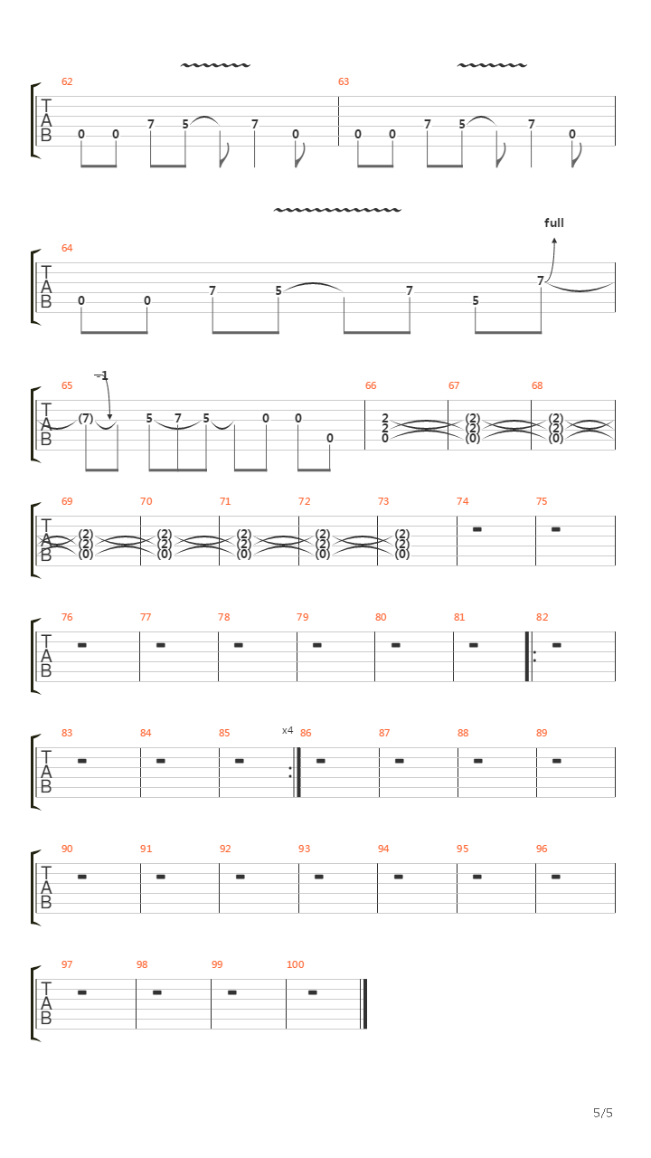 Swamp Song吉他谱