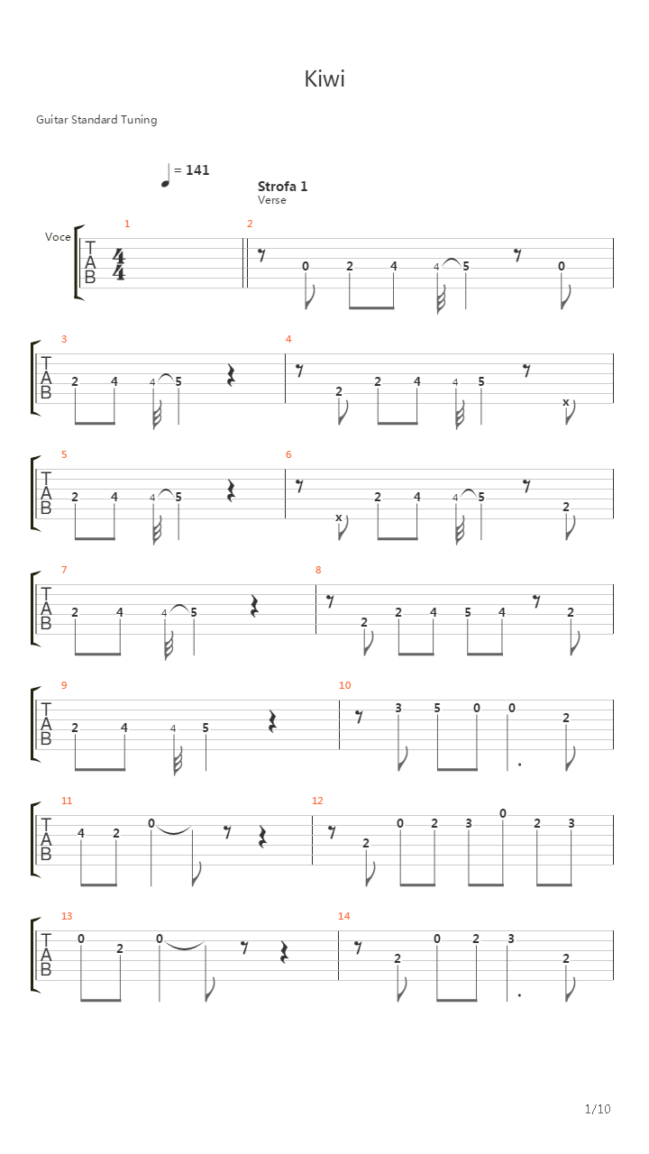 Kiwi吉他谱