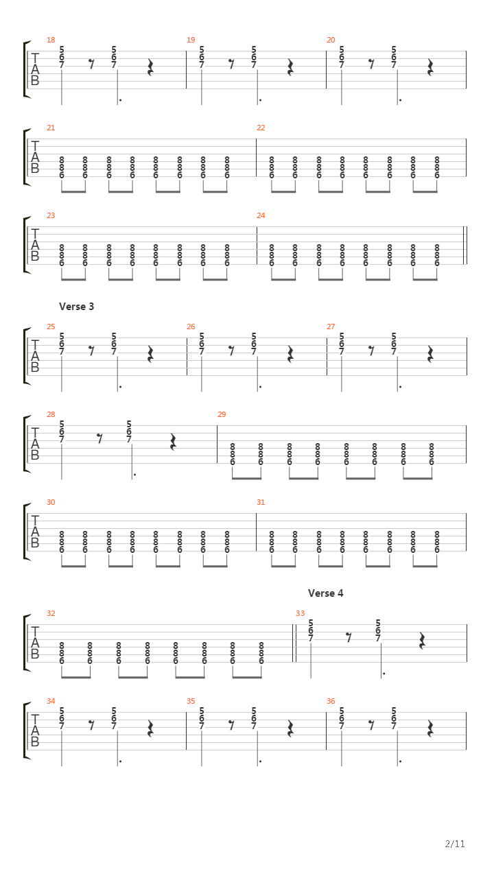 The Bitter End吉他谱