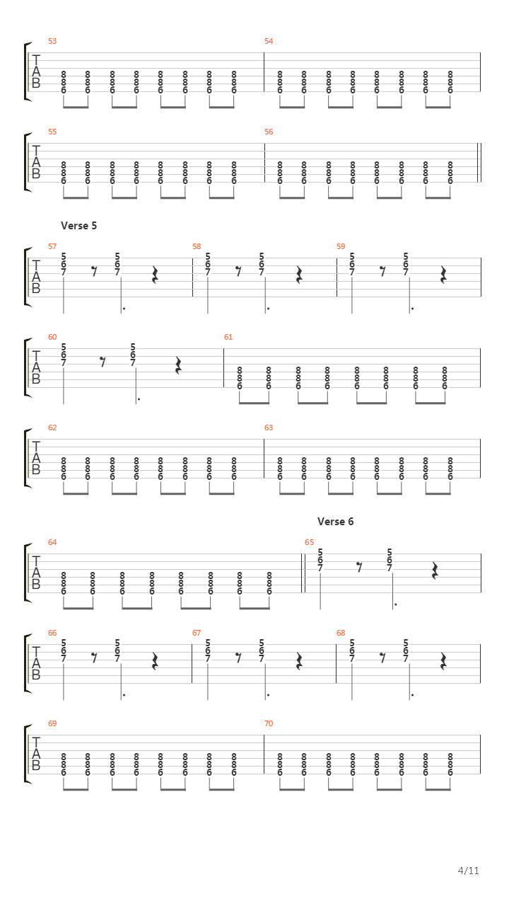The Bitter End吉他谱