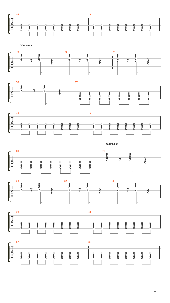 The Bitter End吉他谱
