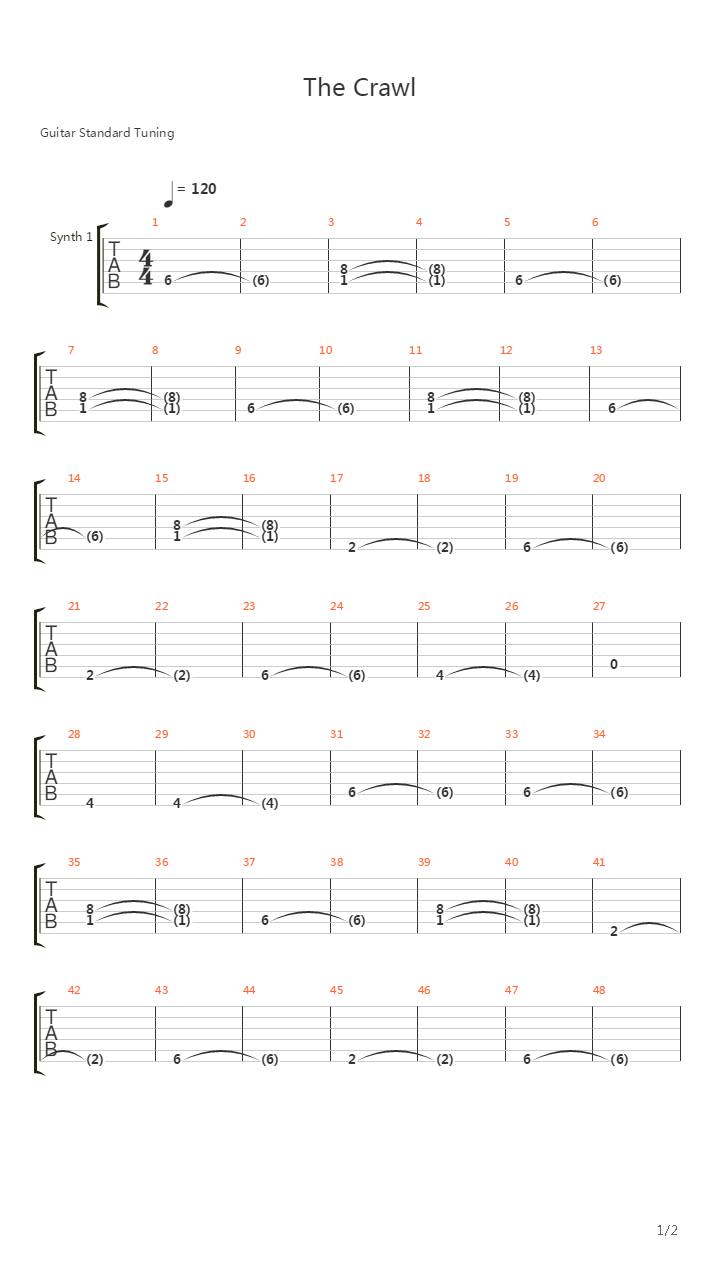The Crawl吉他谱
