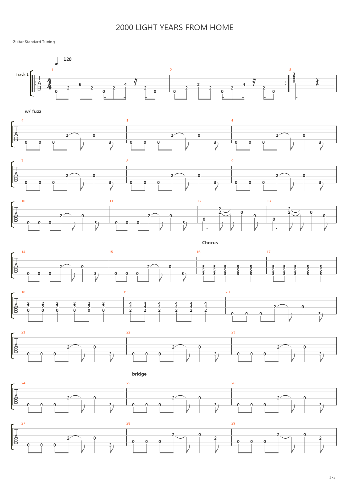 2000 Light Years From Home吉他谱
