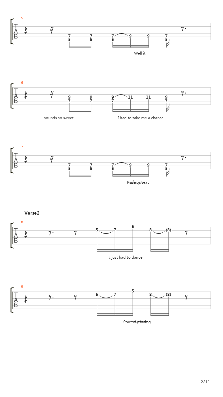 Around And Around吉他谱