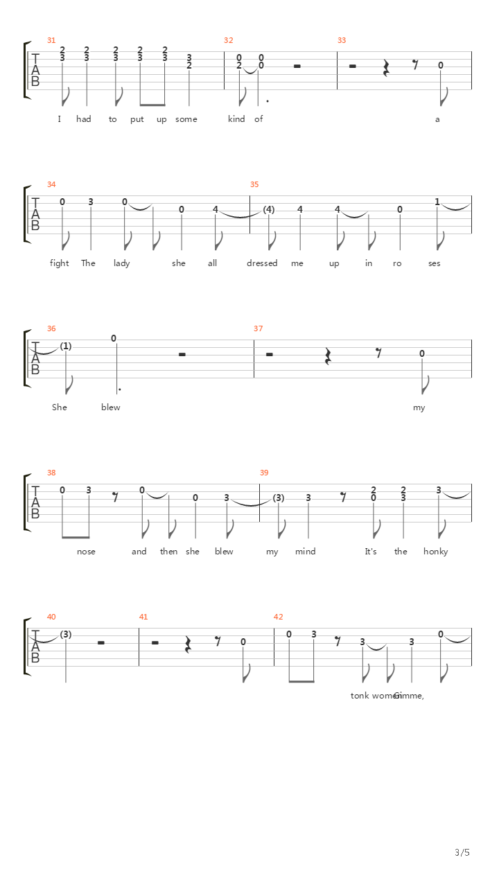 Country Honk吉他谱