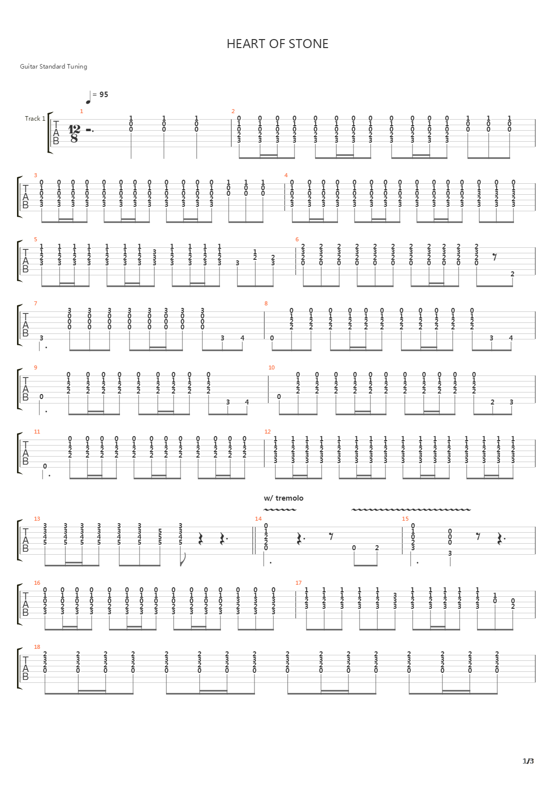 Heart Of Stone吉他谱