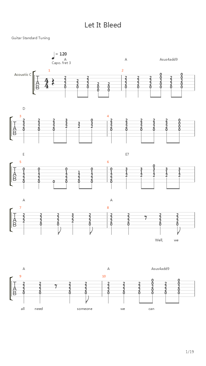 Let It Bleed吉他谱