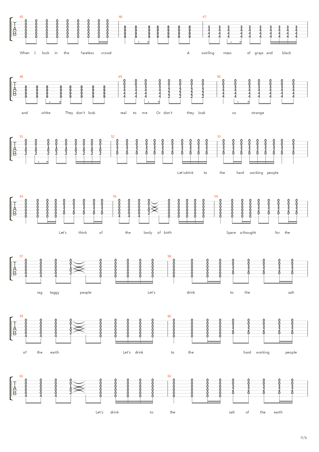 Salt Of The Earth吉他谱