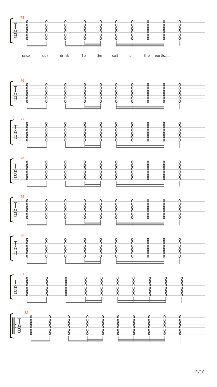 Salt Of The Earth吉他谱