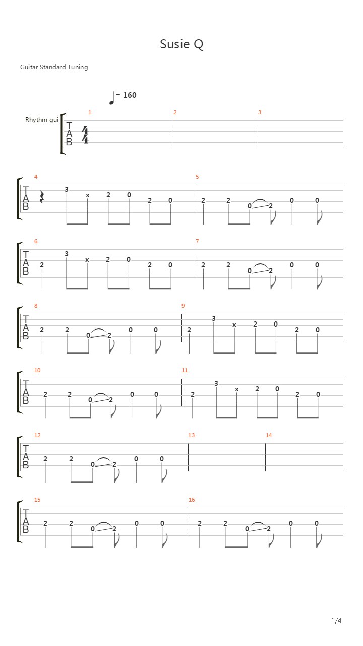 Susie Q吉他谱