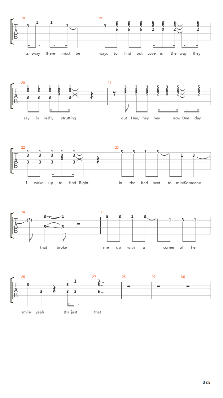 Sway吉他谱