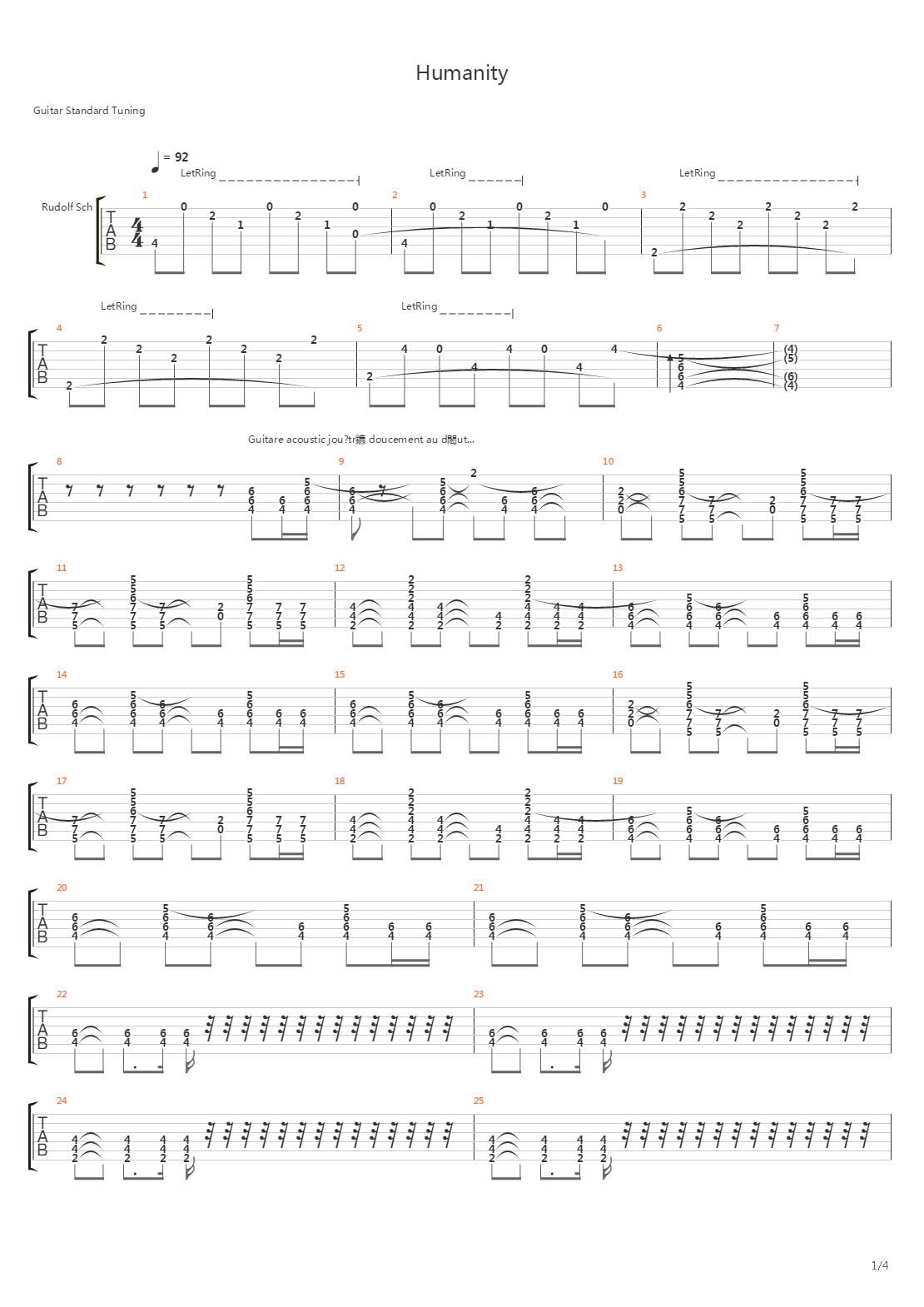 Humanity吉他谱