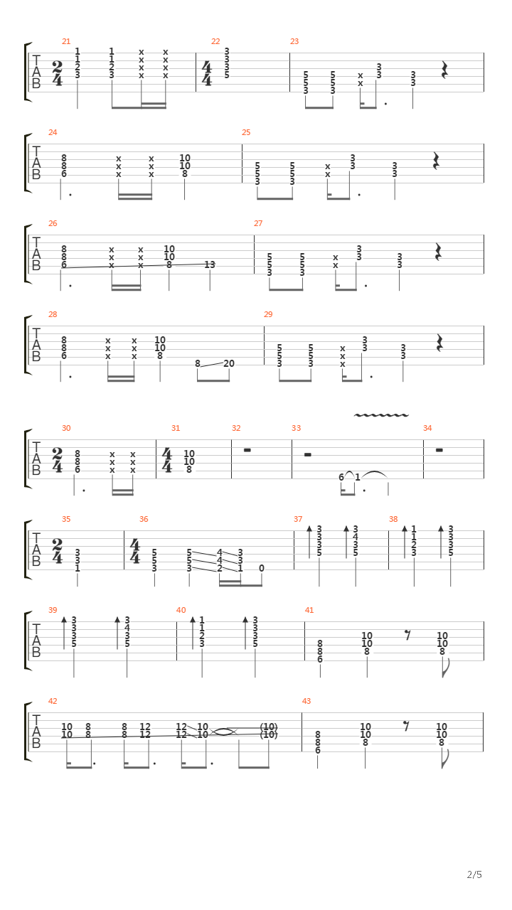 Rhythm Of Love吉他谱