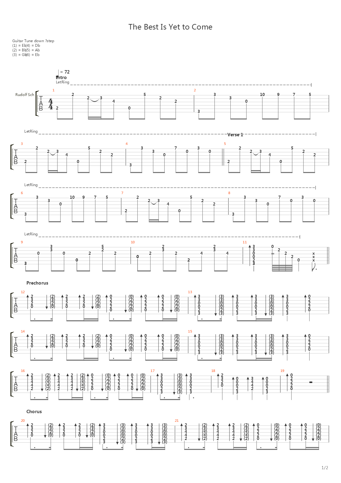 The Best Is Yet To Come吉他谱