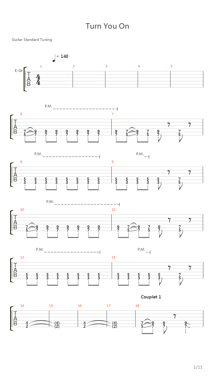 Turn You On吉他谱