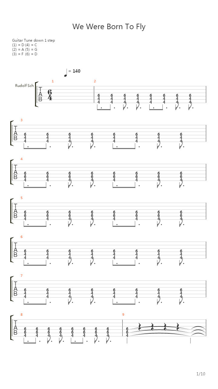 We Were Born To Fly吉他谱
