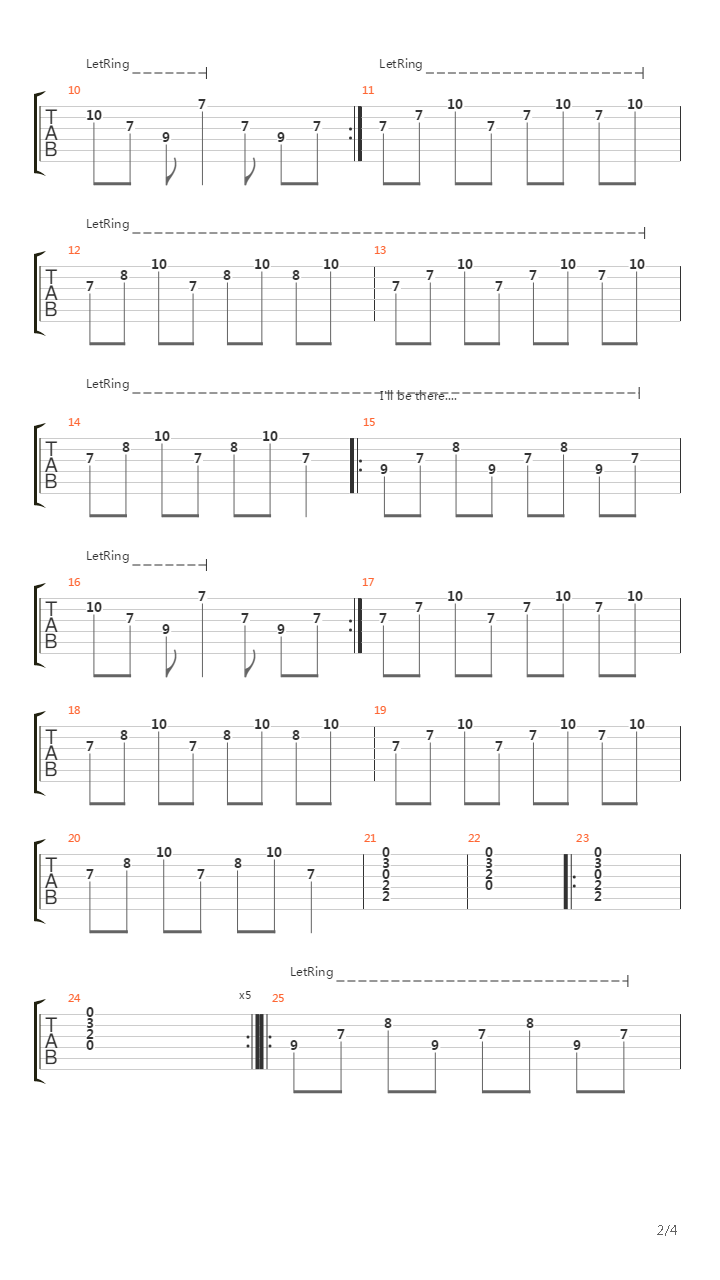 A Sort Of Homecoming吉他谱