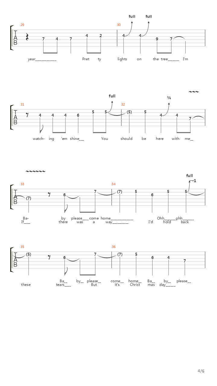 Christmas Baby Please Come Home吉他谱