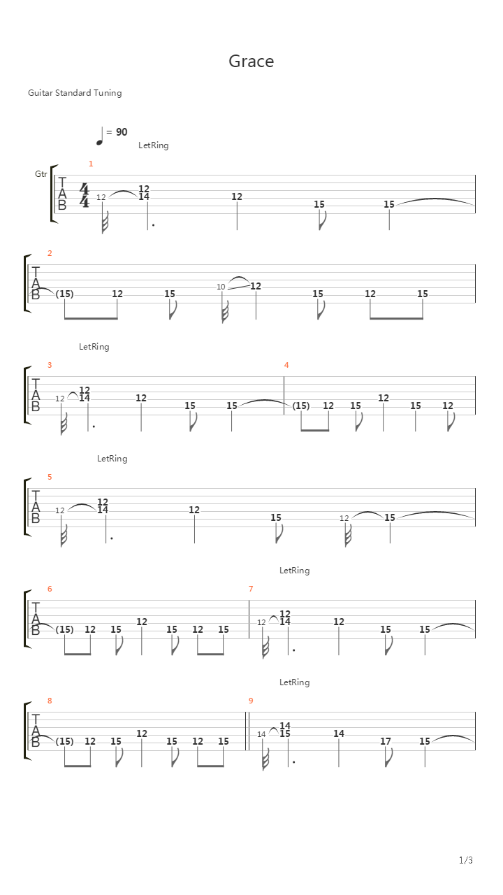 Grace吉他谱