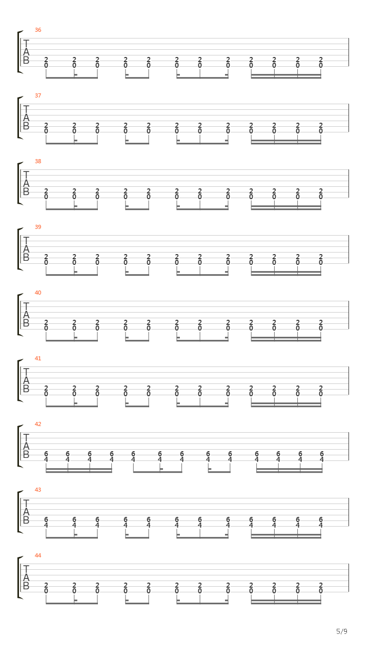 No Line On The Horizon吉他谱