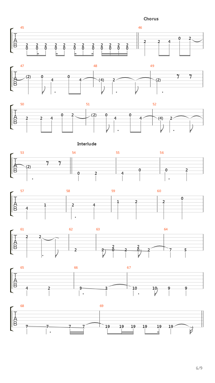 No Line On The Horizon吉他谱