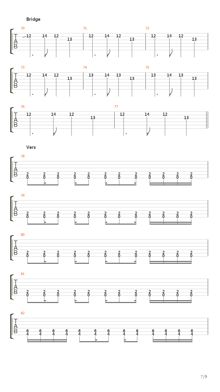 No Line On The Horizon吉他谱