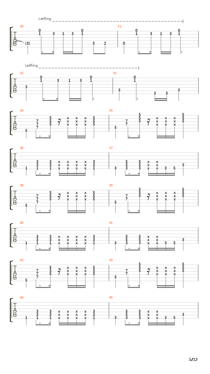 One吉他谱