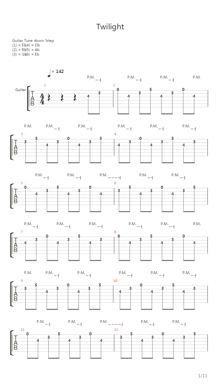 Twilight吉他谱