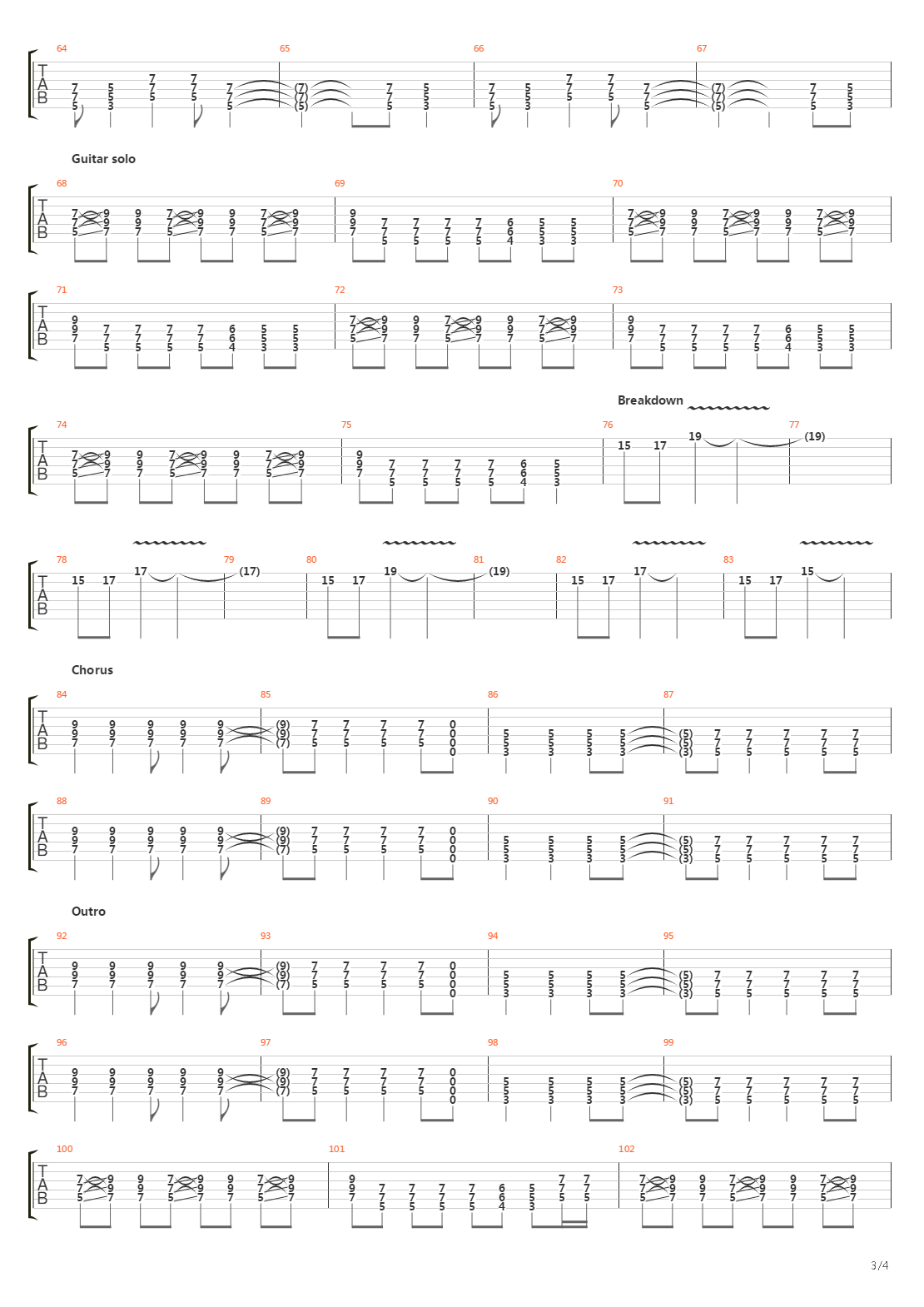 Vertigo吉他谱