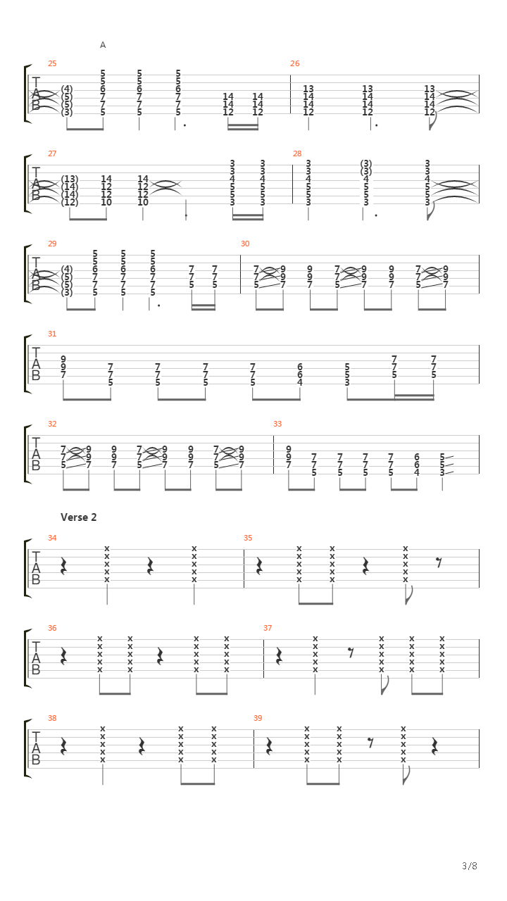 Vertigo吉他谱