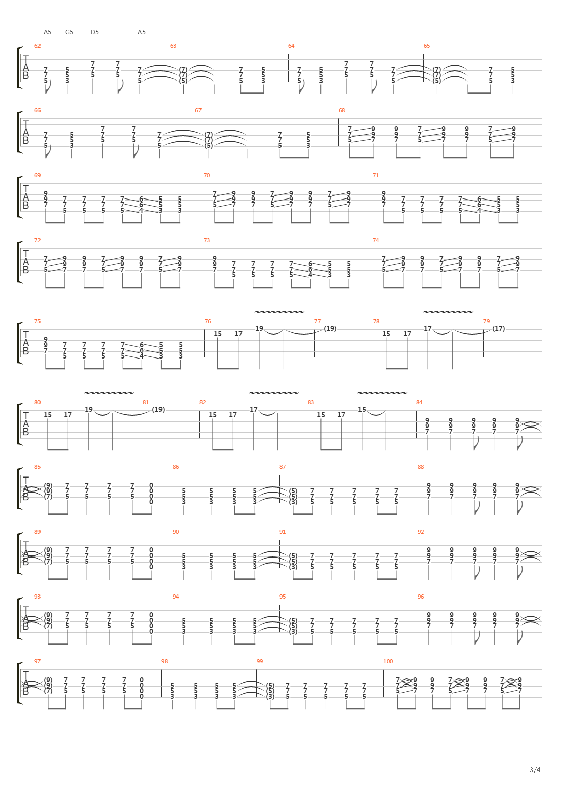 Vertigo吉他谱